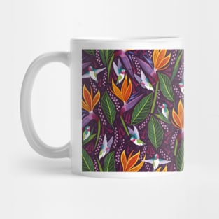 Nature Birds Print Purple Mug